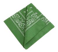 AERZETIX - C68711 - Fichu bandana en coton 100% aux motifs variés - forme carrée 53x53 cm - couleur vert - décoration ornements foulard