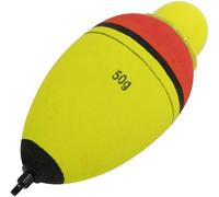 AERZETIX - C68870 - Flotteur Bouchon Lumineux 50 g Rouge et Vert pour pêcher carnassier brochet Sandre Silure Truite - Longueur 92 mm - diamètre 43 mm - Crochet Canne à pêche Poisson