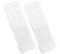 AERZETIX - C70228 - Lot de 2 rallonges réglables pour Soutien-Gorge 32x100 mm à 2 agrafes - rallonge-Pattes pour Soutiens-Gorge - Couleur Blanc - Poitrine Buste Bonnets Lingeries Fines