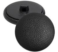 AERZETIX - C70236 - Lot de 10 Boutons à queue Ø26x9 mm à coudre - couleur noir - ouverture 2.5 mm - en plastique et en simili cuir - mercerie vêtements couture décoration