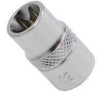 AERZETIX - C70948 - Douille de vissage 3/8" E12 x 28 mm à empreinte étoile E - clé à cliquet mécanique - en acier CR-V - couleur argent