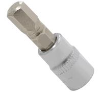 AERZETIX - C71013 - Douille tournevis hexagonale 1/4'' monobloc 7 mm x 37 mm à 6 pans - DIN 3120 - embout pour clé à cliquet manuelle - en acier CR-V 6150 AISI S2 HRC 58-62