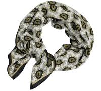 AERZETIX - C71508 - Foulard coloré 65x65 cm en coton 80% et en laine 20% à motif oeil de paon - couleur principale noir