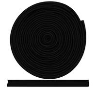 AERZETIX - C72004 - Passepoil ruban biais bande décorative 4,5 mètres x 10 mm - en polyester 50% et coton 50% - couleur noir - passementerie passe-partout galon vêtements coussins couettes