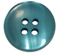 AERZETIX - C74034 - Lot de 10 Boutons à coudre Ø15x3 mm à 4 trous 24L L24 - couleur turquoise - en plastique - ouverture 1.8 mm - loisir créatif mercerie couture vêtement décoration