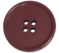 AERZETIX - C74068 - Lot de 10 Boutons à coudre ronds Ø20x3 mm à 4 trous L32 32L avec bord - en plastique - couleur bordeaux - diamètre de l'ouverture 1.5 mm - mercerie couture vêtements déco