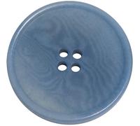 AERZETIX - C74146 - Lot de 10 Boutons à coudre ronds Ø28x2.8 mm à 4 trous 44L L44 - couleur bleu - en plastique - ouverture 1.5 mm - loisir créatif mercerie couture vêtements