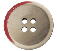 AERZETIX - C74154 - Lot de 10 Boutons à coudre ronds Ø20x2.8 mm à 4 trous 32L L32 avec bord - coloration rouge - en plastique - ouverture 2 mm - fashion mercerie couture vêtements décoration