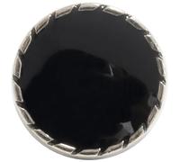 AERZETIX - C74306 - Lot de 10 Boutons à queue Ø11.5 mm à coudre 18L L18 - ouverture 3 mm - couleur argent, noir - en plastique - loisir créatif mercerie vêtements couture