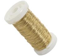AERZETIX - C74408 - Bobine Fil de Fer de Fleuriste 0.3 mm x 120 m - en métal - Couleur doré