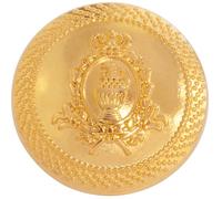 AERZETIX - C74809 - Lot de 10 Boutons à coudre à queue ronds Ø15 mm 24L L24 - couleur or - ouverture 2.5 mm - en métal - mercerie couture