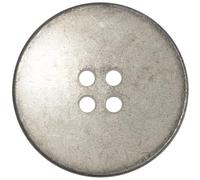 AERZETIX - C74837 - Lot de 5 Boutons à coudre ronds Ø28x3 mm à 4 trous L44 44L - en métal - couleur nickel oxydé - ouverture 2,5 mm - mercerie couture