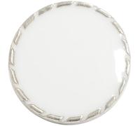 AERZETIX - C74872 - Lot de 10 Boutons à queue Ø12.5 mm à coudre 20L L20 - ouverture 2,8 mm - couleur argent, blanc - en plastique - loisir créatif mercerie vêtements couture