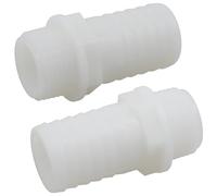 AERZETIX - C75012 - Lot de 2 Raccords mâles cannelés droits 1'' x Ø32 mm à visser - filetage externe - adaptateur connecteur système circuit d'irrigation arrosage - en polyamide - couleur blanc