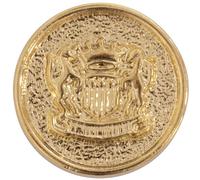 AERZETIX - C75030 - Lot de 10 Boutons à coudre à queue Ø15 mm - couleur or - ouverture 3.2 mm - en plastique - mercerie couture aiguille