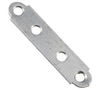 AERZETIX - C76188 - Lot de 25 Pattes d'assemblage plates 60x14x1.25 mm à 4 trous - support fixation réparation - en acier zingué - raccord pour meuble