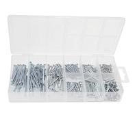 AERZETIX - C76280 - Assortiment de clous avec boîte de rangement - en acier - couleur argent