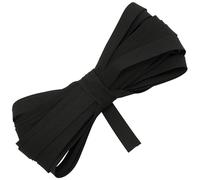 AERZETIX - C77219 - Ruban biais 9 mètres x 12 mm - en coton - couleur noir - passementerie passe-partout galon vêtements coussins couettes