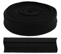 AERZETIX - C77313 - Bande ruban biais 9 mètres x 17 mm - en coton - couleur noir - passementerie passe-partout galon vêtements coussins couettes
