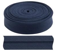 AERZETIX - C77319 - Bande ruban biais 9 mètres x 17 mm - en coton - couleur bleu foncé - passementerie passe-partout galon vêtements coussins couettes