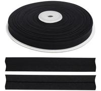 AERZETIX - C77406 - Rouleau ruban biais replié de couture 25 mètres x 10 mm - 20% coton et 80% polyester - couleur noir