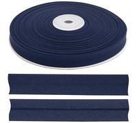 AERZETIX - C77424 - Rouleau ruban biais replié de couture 25 mètres x 10 mm - 20% coton et 80% polyester - couleur bleu foncé