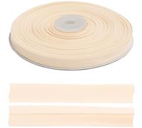 AERZETIX - C77428 - Rouleau ruban biais replié de couture 25 mètres x 10 mm - 20% coton et 80% polyester - couleur beige