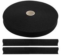 AERZETIX - C77529 - Rouleau galon ruban en polyester 50 mètres x 15 mm - couleur noir - passementerie passe-partout coussins couettes
