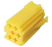 AERZETIX: Connecteur Fiche Jaune Vide Mini ISO 6 Broches pour Autoradio pour Auto Voiture