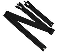 AERZETIX - Ensemble de 2 Fermetures éclair à glissière spirale de 85 cm séparables N°5 + 8 fermetures éclair de 16 cm non-séparables N°5 noir avec tirette décorative