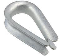 AERZETIX - K34150 - Cosse-coeur pour fil Ø16 mm - DIN 6899 - en acier zingué - manchon de serrage serre-câble protection fixation attacher nautiques marines bâtiment