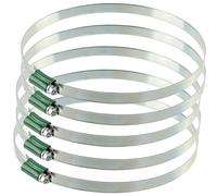 AERZETIX K41068 / Lot de 5 Colliers de serrage à crémaillère à vis tangente renforcé 110-130 mm/largeur 12 mm