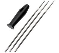 AERZETIX Kit 3 Limes Rondes Affûtage Ø4.8mm 250mm Tronçonneuse 0.325"