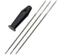 AERZETIX Kit 3 Limes Rondes Affûtage Ø4mm 250mm Tronçonneuse 3/8"
