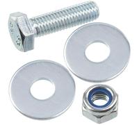 AERZETIX - Kit de 10 boulons M10x35 mm à tête hexagonale + 20 rondelles larges + 10 écrous autobloquants hexagonaux M10 | pour projets domestiques rénovation et réparation légère | en acier