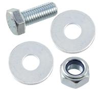 AERZETIX - Kit de 10 boulons M12x30 mm à tête hexagonale + 20 rondelles larges + 10 écrous autobloquants hexagonaux M12 | pour projets domestiques rénovation et réparation légère | en acier