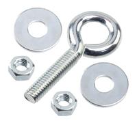 AERZETIX Kit de 12 pitons à visser M6x25 mm / 24 écrous M6 / 24 rondelles plates en acier zingué/épaisseur maximale de support 10 mm