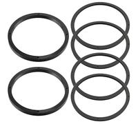 AERZETIX - Kit de 2 Anneaux/entretoises/bagues d’espacement pour Haut-parleurs Ø165x12 mm en Plastique ABS + 4 Joints d’étanchéité