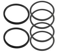 AERZETIX - Kit de 2 Anneaux/entretoises/bagues d’espacement pour Haut-parleurs Ø165x8 mm en Plastique ABS + 4 Joints d’étanchéité