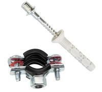 AERZETIX Kit de 8 colliers de serrage pour tuyau 1/4" 12-16 mm avec vis et chevilles de fixation