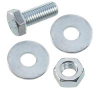 AERZETIX - Kit ensemble de 10 boulons M12x30 mm à tête hexagonale + 20 rondelles larges M12x36 mm + 10 écrous hexagonaux M12 pour bricolage et fixation légère | en acier