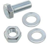 AERZETIX - Kit ensemble de 10 boulons M12x30 mm à tête hexagonale + 20 rondelles M12x24 mm + 10 écrous hexagonaux M12 pour bricolage et fixation légère | en acier