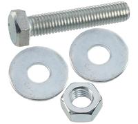 AERZETIX - Kit ensemble de 10 boulons M12x60 mm à tête hexagonale + 20 rondelles larges M12x36 mm + 10 écrous hexagonaux M12 pour bricolage et fixation légère | en acier