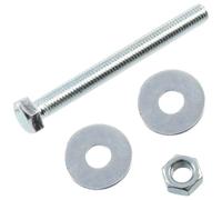 AERZETIX - Kit ensemble de 10 boulons M8x80 mm à tête hexagonale + 20 rondelles larges M8x24 mm + 10 écrous hexagonaux M8 pour bricolage et fixation légère | en acier