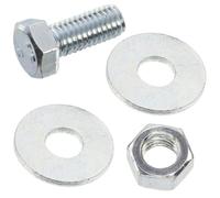 AERZETIX - Kit ensemble de 25 boulons M5x12 mm à tête hexagonale + 50 rondelles larges M5x15 mm + 25 écrous hexagonaux M5 pour bricolage et fixation légère | en acier