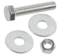 AERZETIX - Kit ensemble de 25 boulons M5x25 mm à tête hexagonale + 50 rondelles larges M5x15 mm + 25 écrous hexagonaux M5 pour bricolage et fixation légère | en acier