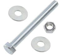 AERZETIX - Kit ensemble de 25 boulons M5x45 mm à tête hexagonale + 50 rondelles larges M5x15 mm + 25 écrous hexagonaux M5 pour bricolage et fixation légère | en acier