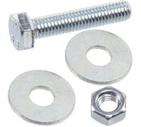 AERZETIX - Kit ensemble de 25 boulons M6x30 mm à tête hexagonale + 50 rondelles larges M6x18 mm + 25 écrous hexagonaux M6 pour bricolage et fixation légère | en acier