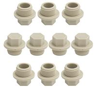 AERZETIX - Lot de 10 Bouchons Filetage Mâle 1/2" pour Tuyau d'Eau en PPR Polypropylène - Plomberie Chauffage Installation Sanitaire Système Alimentation Raccord Circuit Eau Froide Chaude