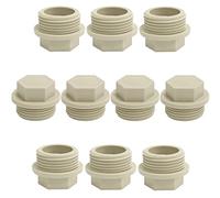 AERZETIX - Lot de 10 Bouchons Filetage Mâle 1" pour Tuyau d'Eau en PPR Polypropylène - Plomberie Chauffage Installation Sanitaire Système Alimentation Raccord Circuit Eau Froide Chaude